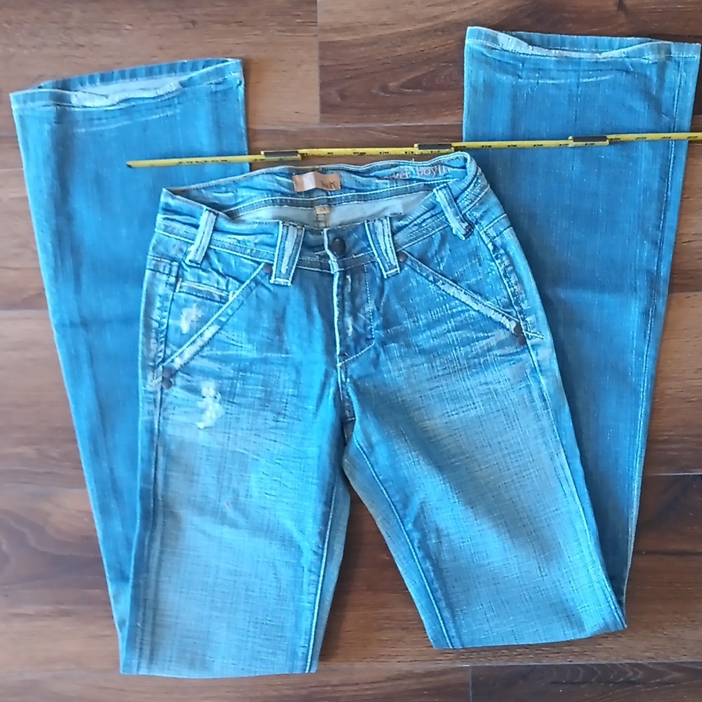 Vintage Yanuk Worker Boyfriend Light Blue Denim Womens Jeans Size 23